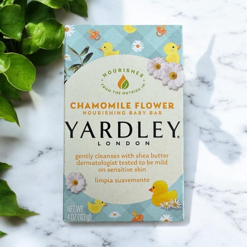 3 Yardley® London Chamomile Flower NOURISHING BABY Bath BAR Soap 4oz - Picture 6 of 9